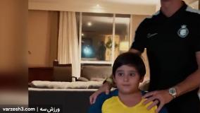 برآورده کردن آرزوی کودک ایرانی توسط رونالدو
