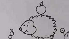 نقاشی جوجه تیغی و کرم