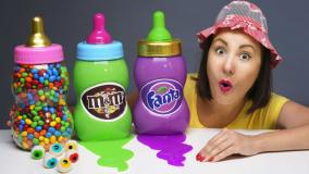 چالش غذایی - بطری رنگی غول پیکر