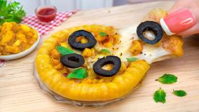 آشپزی مینیاتوری - طرز تهیه پیتزای مرغ