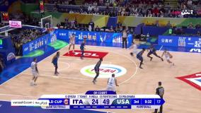 خلاصه بسکتبال ایتالیا 63 -100 آمریکا