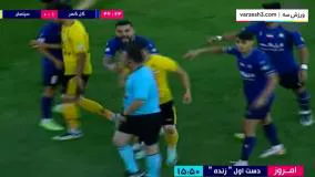 خلاصه بازی گل گهر 3 - سپاهان 1 - لیگ برتر بازی معوقه هفته ۶ - ۷ دی