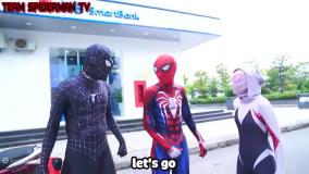 مردعنکبوتی نبرد و اسپایدرمن رقص تیم مرد عنکبوتی spiderman اسپایدرمن مرد عنکبوتی