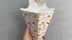 قیف‌ بهداشتی سیب‌زمینی سرخ‌شده | چاپ عقیق - پاندا