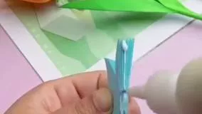 کاردستی شاخه گل با کاغذ