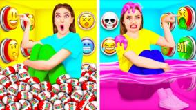 چالش غذا خوری خنده دار: چالش 1000 دکمه رمز و راز شوخی!