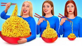 چالش غذاخوری و موکبانگ جدید: چالش خوردن چیپس و سس بزرگ خوشمزه | سرگرمی بانوان