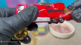 برنامه کودک ماشین رنگی: تمیز کردن ماشین های بازی | کارتون ماشین های رنگی