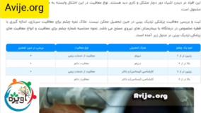 کدام اختلالات چشم و عوارض بینایی شامل معافیت می شوند؟