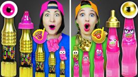 چالش غذایی خنده دار: چالش خنده دار نوشابه خوردن مادربزرگ و بچه ها | سرگرمی کودکان و بانوان