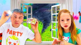 کارتون ناستیاشو: بازی در استخر بادکنکی و خوراکی های رنگی جدید | کارتون ناستیا و بابایی: ناستیاشو