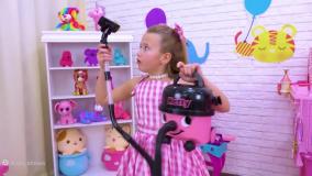 برنامه کودک ساشا و آنیتا: بازی خنده دار تمیزکاری و گردگیری خانه | برنامه و سرگرمی کودک جدید شاد