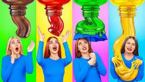 چالش غذایی جدید چالش غذا خوری اسمر: چالش شیرینی ماکارون شکلاتی | سرگرمی کودکان و بانوان