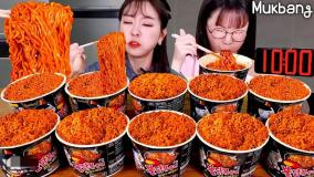 موکبانگ کره ای / چالش خوردن ۱۰ نودل تند توی ۱۰ دقیقه / اسمر نودل