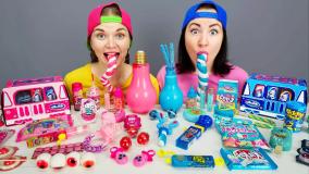 چالش خوردن دونا؛ موکبانگ فقط رنگ سبز ؛ چالش بانوان سرگرمی تفریحی؛ اسمرفود