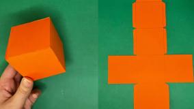 آموزش کاردستی مکعب مربع ریاضی کلاس سوم، پنجم و ششم با مقوا ساده