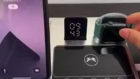 شارژر وایرلس و ساعت رو میزی چند کاره مدل R11