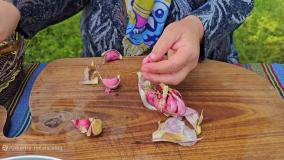 کوفته مرغ همراه با نان محلی - زندگی روستایی - اشپزی در طبیعت