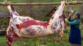 برنامه زندگی روستایی - آشپزی در طبیعت قسمت 164 - پخت گوشت گاو در کوزه شیشه ای