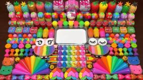 کلیپ جدید اسلایم رنگی رنگی | مخلوط کردن اسلایم های باحال رنگی