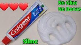 آموزش ساخت اسلایم با خمیردندان و نمک
