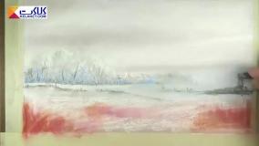 آموزش نقاشی پاییز با پاستل