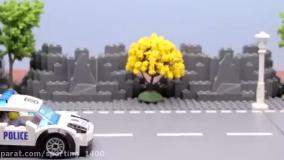 کارتون لگویی ماشین بازی - ماشین بازی کودکانه - ماشین پلیس و موتورسیکلت