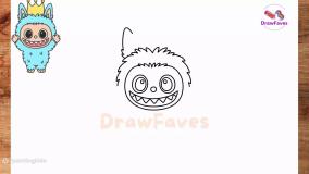 آموزش کشیدن نقاشی لبوبو آبی