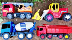 برنامه کودک ماشین بازی کودکانه | لودر _ میکسر _ جرثقيل _ کامیون