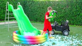 برنامه کودک - دیانا و روما - سرسره بازی - بانوان سرگرمی کودک