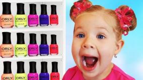 برنامه کودک دیانا و روما ، لاک ناخن ، برنامه سرگرمی کودک