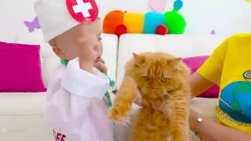 ولاد و نیکی طولانی-چالش معرفی مشاغل-کارتون ولاد ونیکی جدید-برنامه کودک ولاد