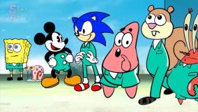 انیمیشن باب اسفنجی: اسکویید گیم هیجانی سونیک و میکی موس