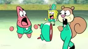 کارتون باب اسفنجی: بازی سونیک و میکی موس و اسکویید گیم