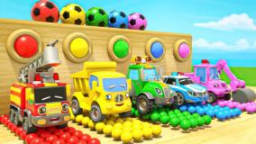 ماشین اسباب بازی کودکانه | کارتون ماشین بازی با ماشین های رنگی