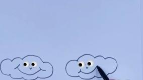 آموزش نقاشی برای کودکان نقاشی رنگین کمان