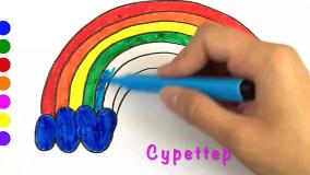 آموزش نقاشی به کودکان / رنگین کمان