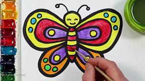 ایده نقاشی برای کودکان | آموزش گام به گام نقاشی پروانه