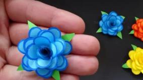 اموزش کار دستی ساده برای مدرسه | کاردستی گل