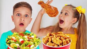 دیانا و روما جدید - دیانا و روما شو - دیانا روما مدرسه بازی میکنند و غذا میخورند