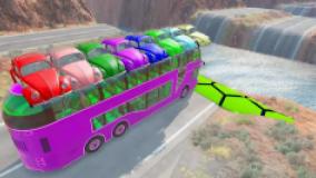 اتوبوس و ماشین های رنگی رنگی :: گیم ماشینی