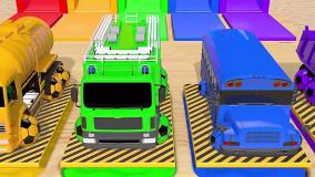 انیمیشن ماشین ها و توپ های رنگی رنگی برای کودکان