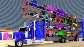 کارتون ماشین های رنگی | بارگیری ماشین های رنگی | ماشین بازی کودکانه