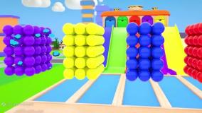 بازی های رنگارنگ ماشین های رنگی رنگی