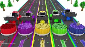 برنامه کودک ماشین های رنگی | کامیون های رنگی