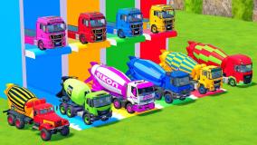 کارتون ماشین بازی کودکانه ، ماشین های بازی رنگی ، کامیونهای رنگی ، ماشین بازی