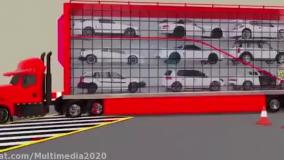 کارتون ماشین های رنگی | سرسره های آبشار رنگی