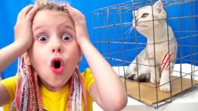 کارتون خنده دار ایوا و مامان: چالش گربه ای ایوا برنامه کودک ایواشو