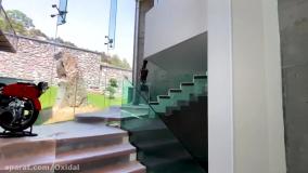 هندریل شیشه ای اکسیدال و پله شیشه ای برای ویلای شخصی لواسان