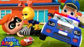 کارتون ماشین پلیس آتش نشانی آمبولانس و آشغالی - بازی دزد و پلیس کودکانه